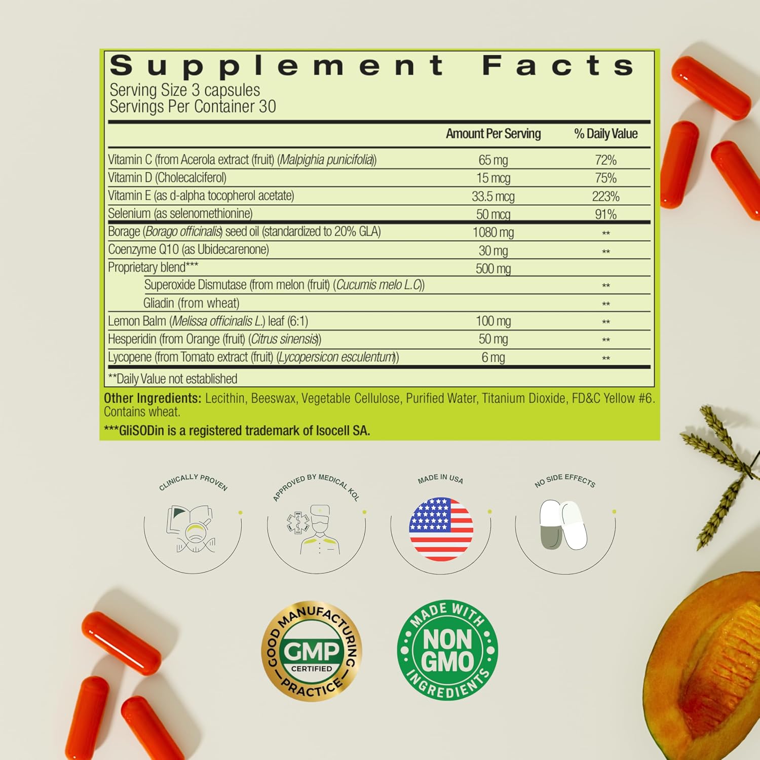 GliSODin Advanced Skin Brightening Formula 90 caps