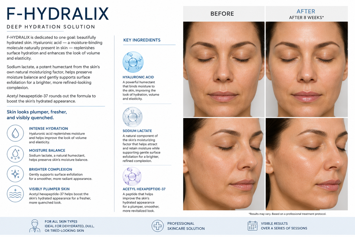F-HYDRALIX Solución de hidratación intensa y volumen 5 viales x 5 ml (0.85 fl. oz)